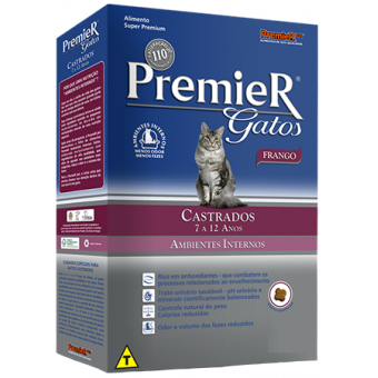 Premier Gatos Adultos Castrados 7 a 12 Anos Frango - 0,5 kg Premier Gatos Adultos Castrados 7 a 12 Anos Frango - 0,5 kg